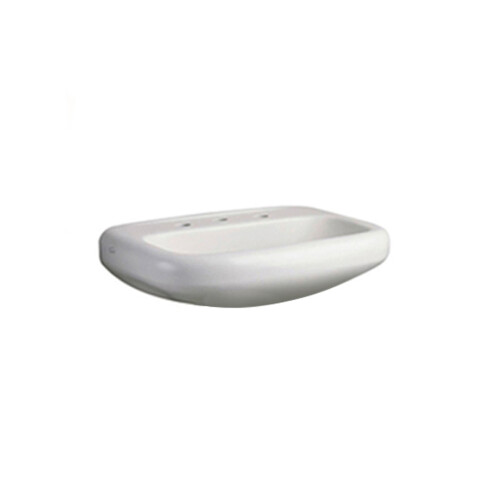 Lavatorio Para Pedestal Blanco Mate Linea Adriatica 3 Agujeros Para Griferia Bimando 000
