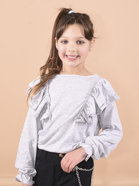 BLUSA BUTTERFLY GRIS CLARO