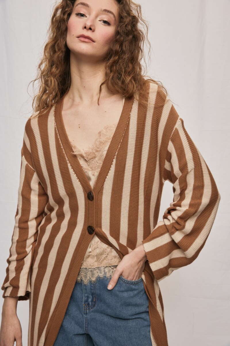 CARDIGAN SAKE Camel