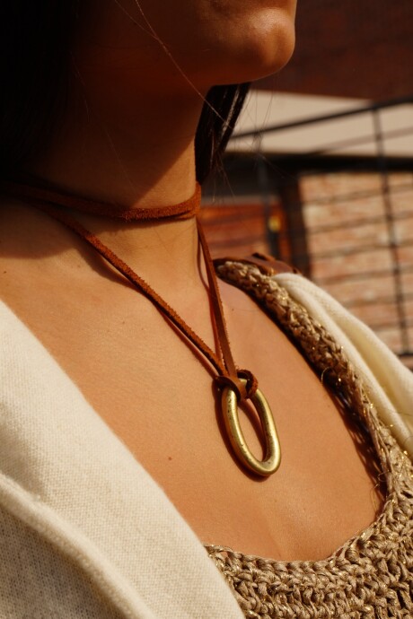 Mini Oval Shape Necklace Dorado