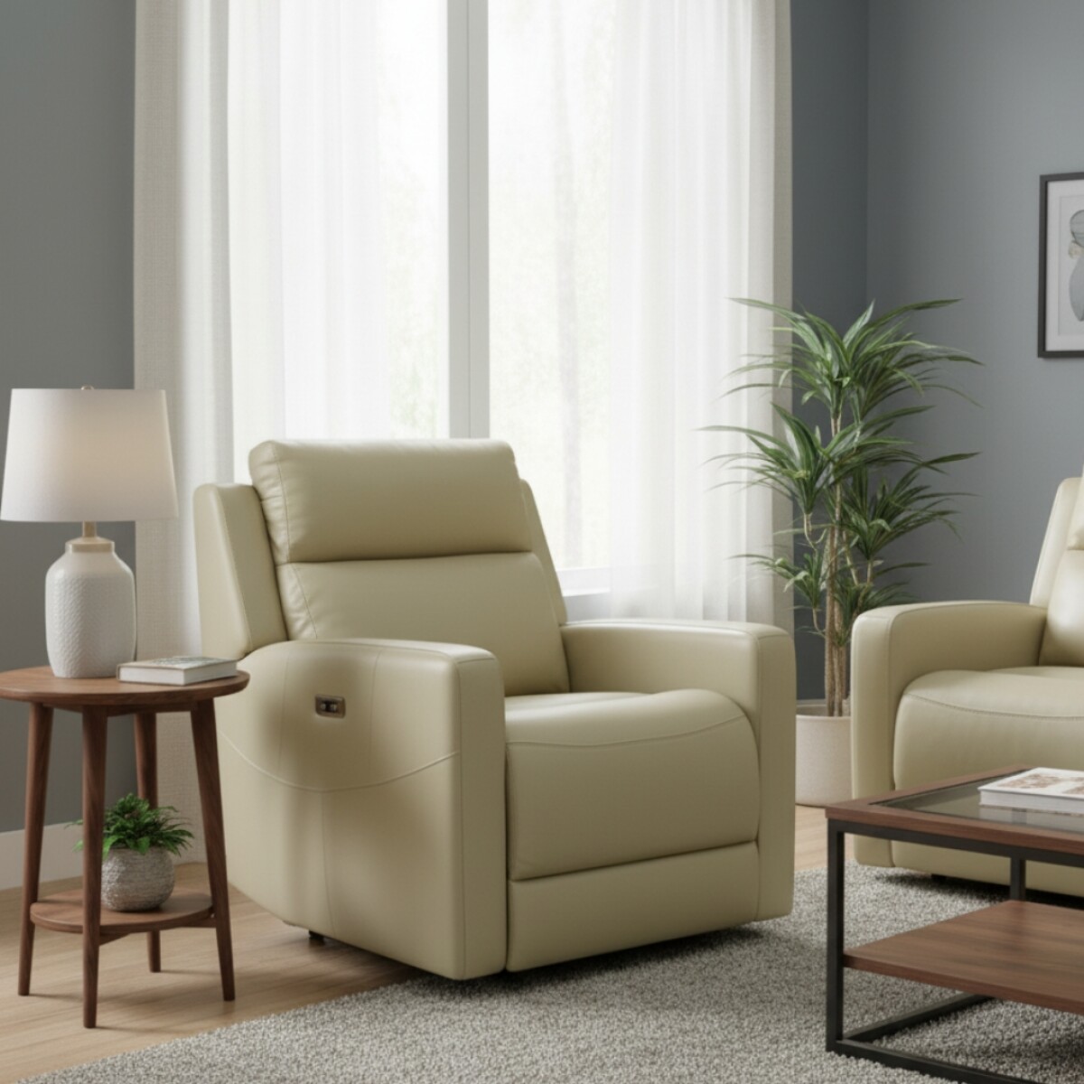 Poltrona de 100% Cuero - Wind Icerberg | Eléctrica 