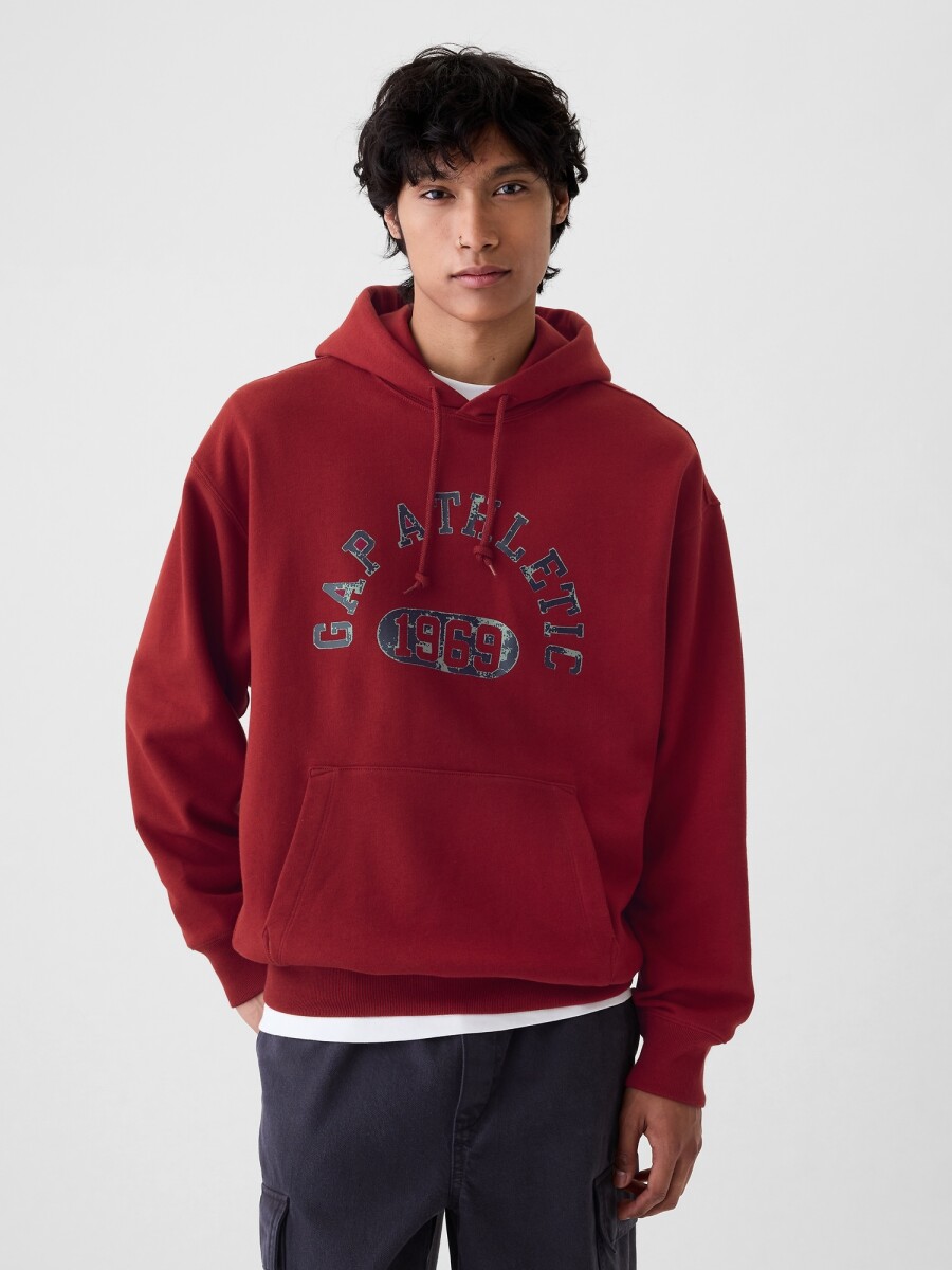 Buzo Canguro Logo Gap Hombre - Japanese Maple 