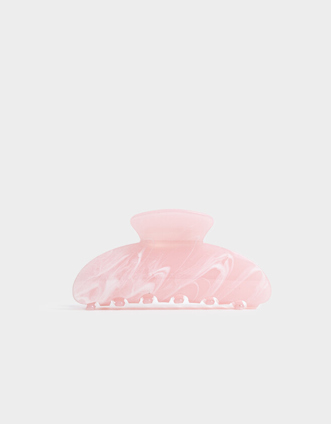 Broche De resina Broche Acrílico Curvo - Rosa Claro