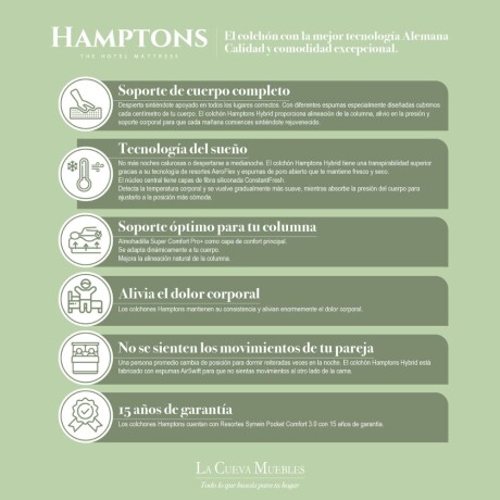 Colchon de resortes 2 Plazas Hamptons Silver Colchon de resortes 2 Plazas Hamptons Silver