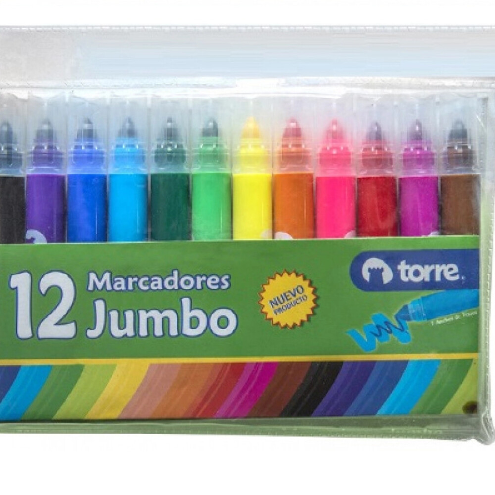 TORRE PEKES MARCADOR JUMBO 12 COLORES única