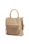 Cartera con bolsillo frontal Beige