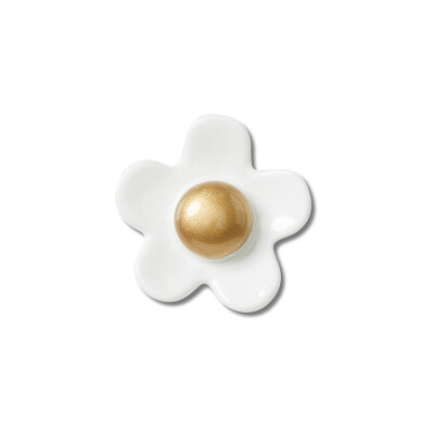 Jibbitz™ Charm White Daisy With Gold Center Multicolor