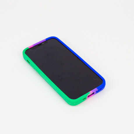 Estuche Funda Pop It De Silicona Iphone 12 Azul Y Verde