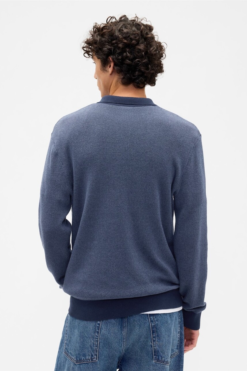 Buzo Tipo Polo Hombre Tapestry Navy