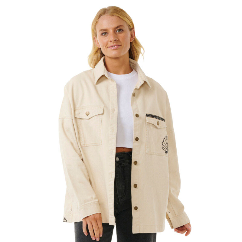 Campera Rip Curl Soleil Embroidered - Beige Campera Rip Curl Soleil Embroidered - Beige