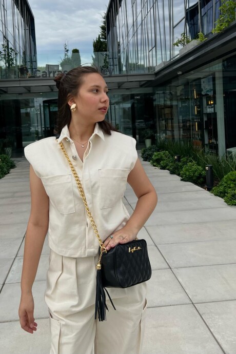 Camisa sin manga Cora Off White