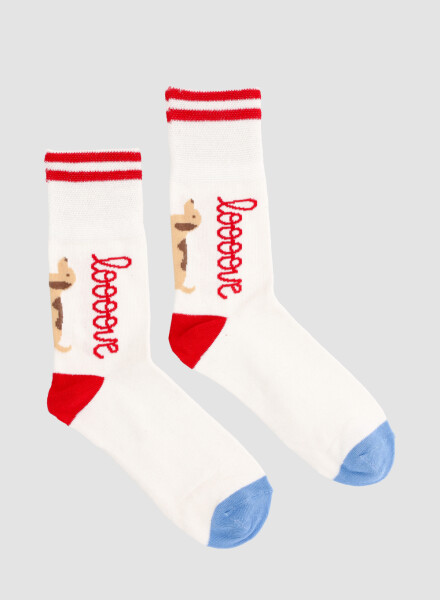 Medias de algodón con diseño con sujecion suave en puño Variante 31