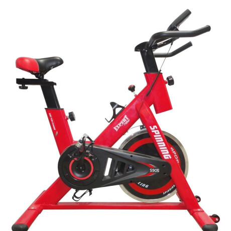 Bicicleta Spinning Profesional Regulable Pulsómetro Rojo