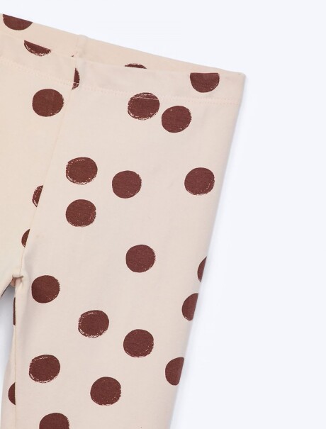 CALZA INFANTIL ESTAMPADA BEIGE