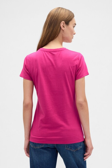 Remera Logo Gap Manga Corta Mujer Pure Pink