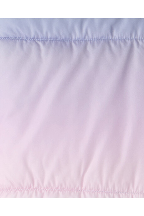 Campera puffer, diseño arcoíris. Talles 4-6 Sin color