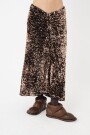 Falda midi de lentejuela Cobre