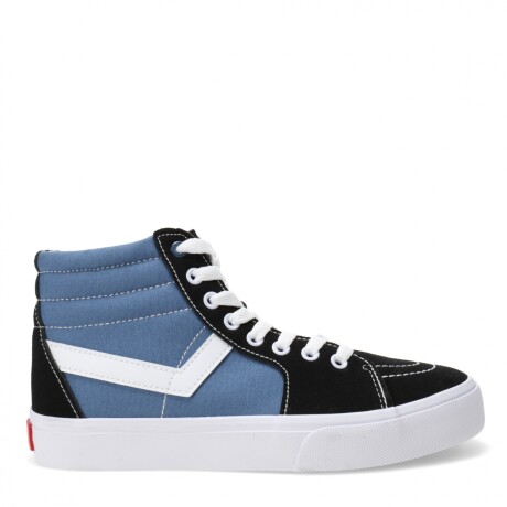 Championes de Mujer Pony Old School Canvas Bota Dama Negro - azul Marino