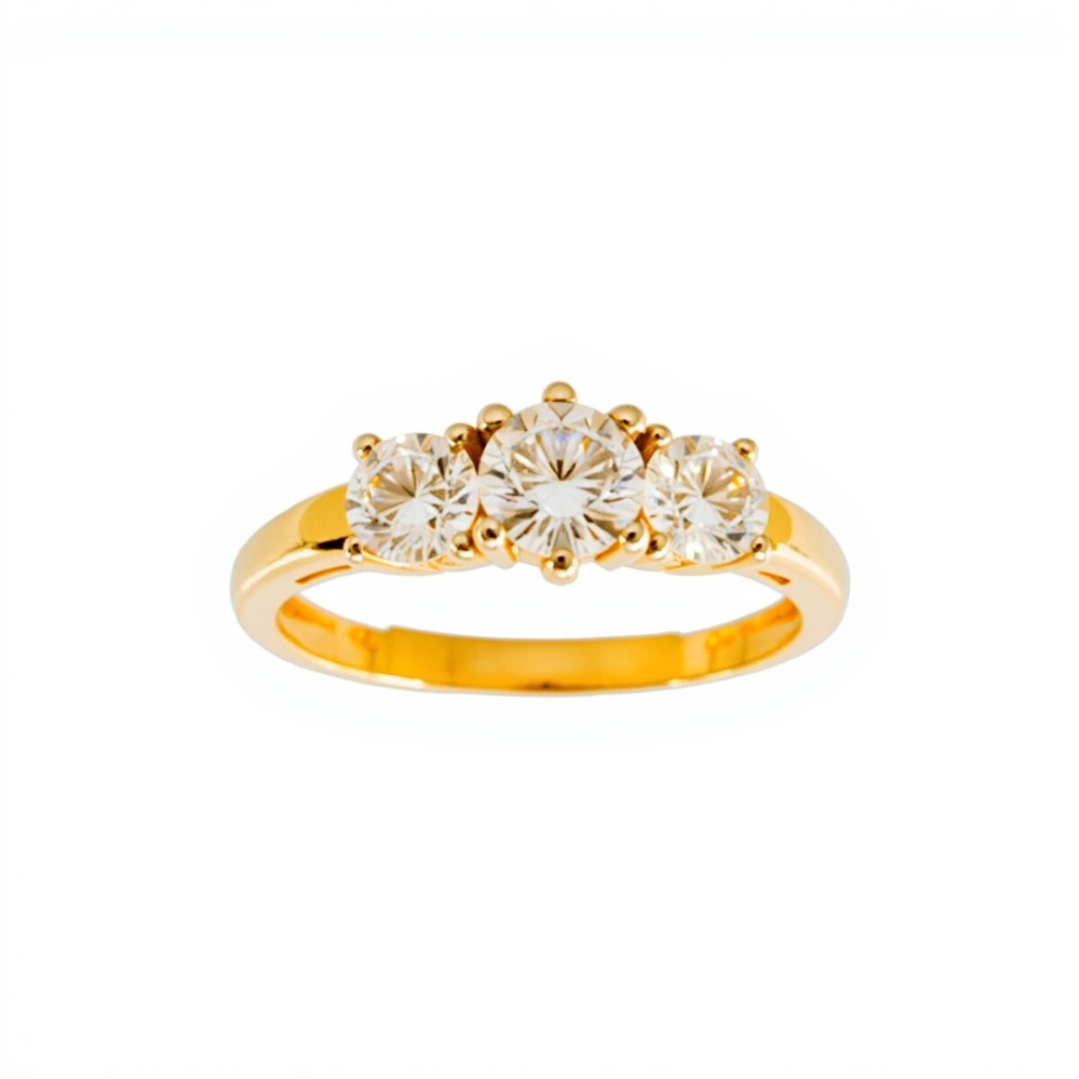 Anillo Trilogy-Oro bajo-Piedra zirconia-AN8027 - conpiedra 