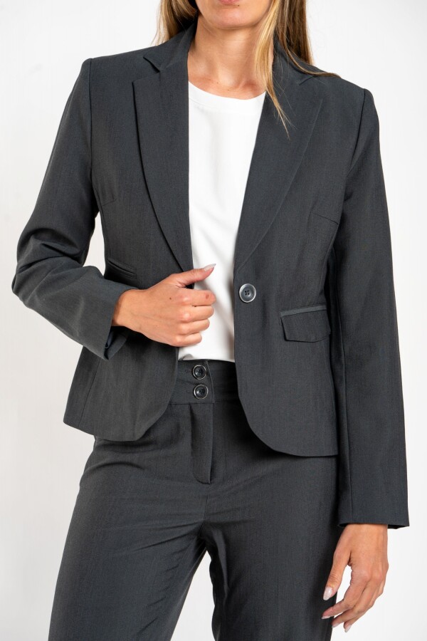 Blazer L.ejecutiva Gris Melange