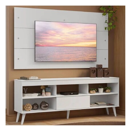 Rack con Panel para TV hasta 65 Pulgadas Blanco