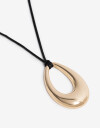Collares Largos Metal Collar Largo Maxi Dije Metal - Dorado