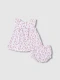 Vestido Estampado Hojitas Blanco