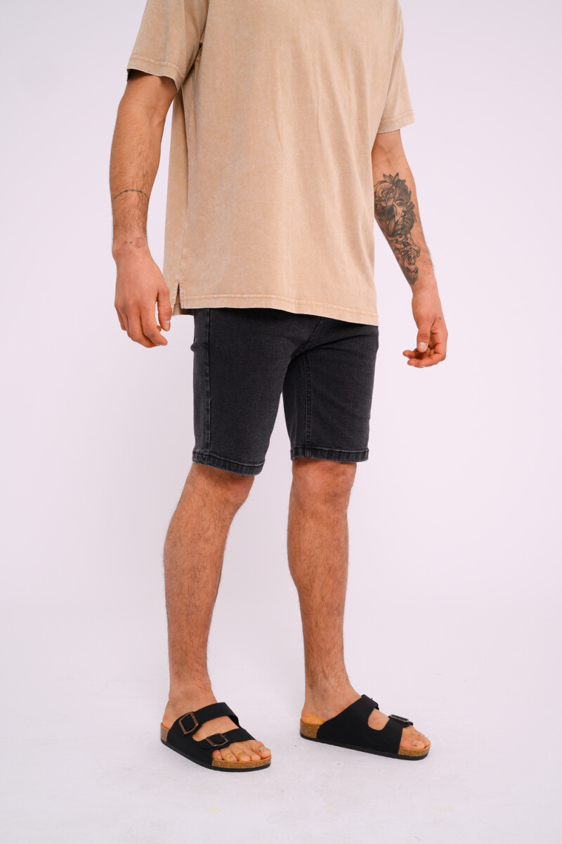 Bermuda de jean Negro