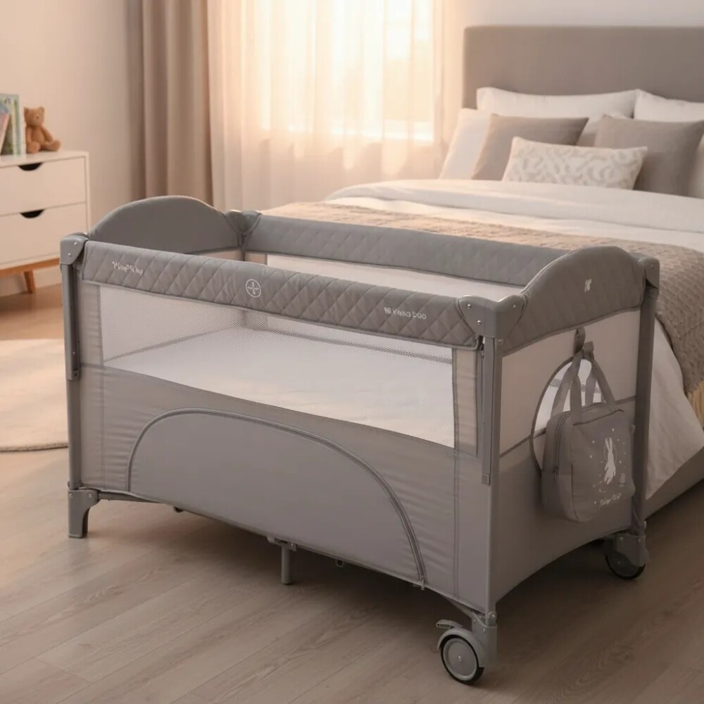 Practicuna colecho MILKWAY KIKKABOO gris cotton mix