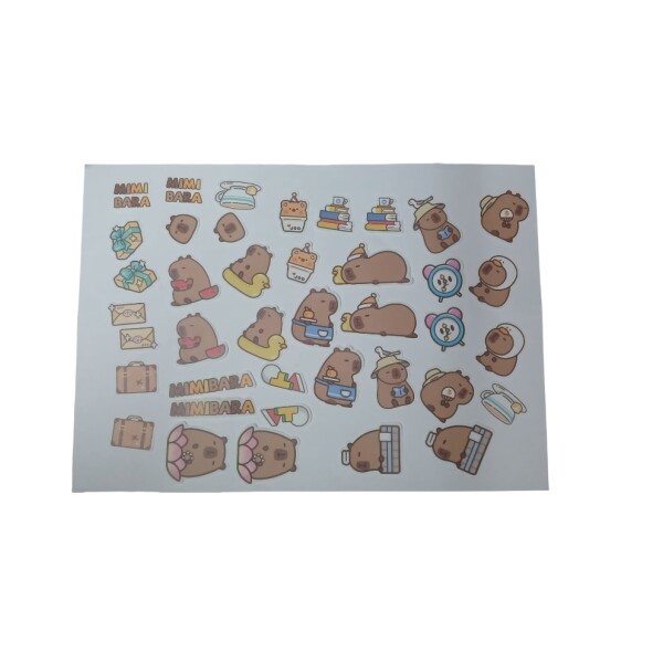 Stickers capibara 40pcs diseño 2
