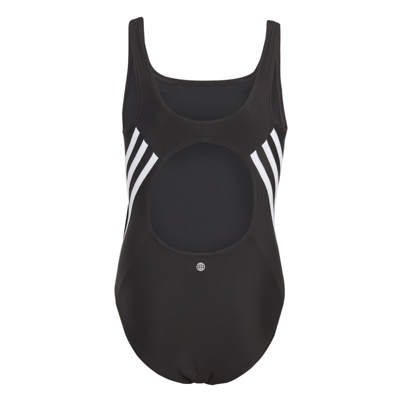 Traje De Baño 3-Stripes Swimsuit de Niña Negro