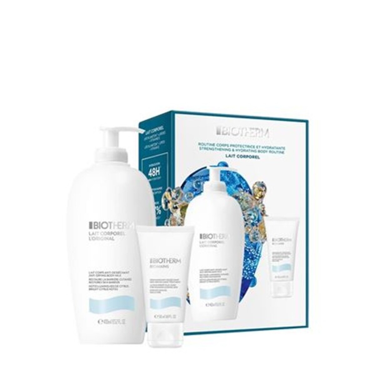 Set Biotherm Lait Corporel 400 Ml. + Crema De Manos Biomains 50 Ml. 