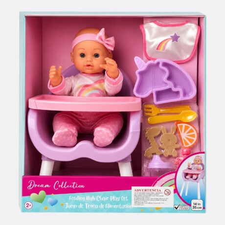Bebé Con Sillita Para Comer Y Accesorios Bebé Con Sillita Para Comer Y Accesorios