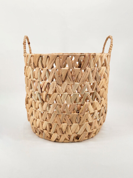 CANASTO REDONDO NATURAL MARRON