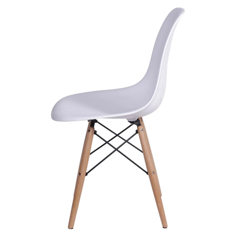 Silla Eames DKR - Base En Madera Blanco