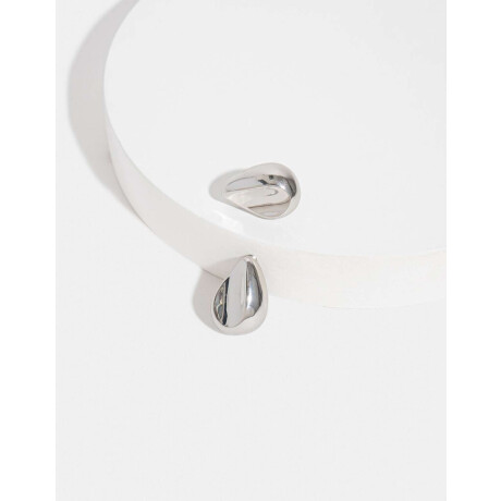 Aros Clip De Metal Plateado Rodio