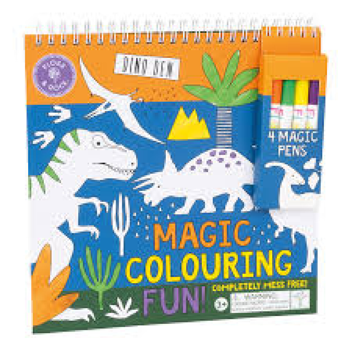 LIBRO PARA COLOREAR CON MARCADORES MAGICOS DINO 