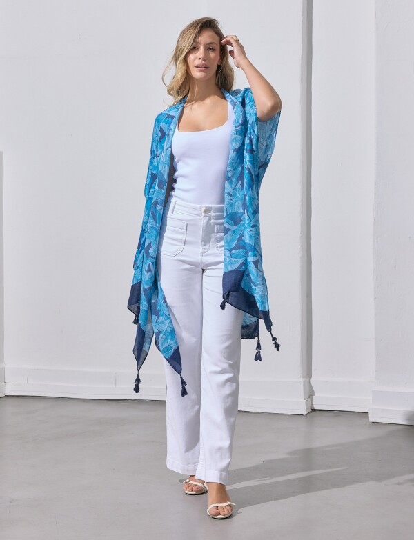 Kimono Printed AZUL/MULTI