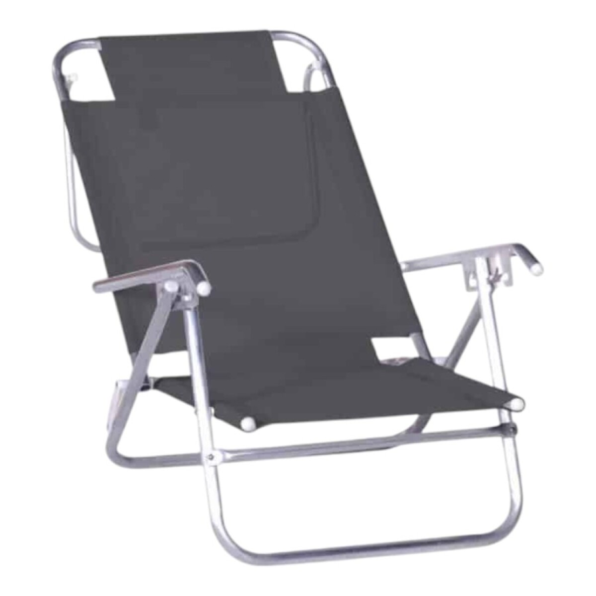 Reposera Baño de Sol Aluminio Zaka 5 Posiciones - Gris 