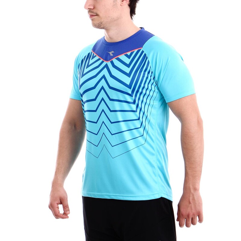 Diadora T1 Sun Lock Ss T-shirt Royal