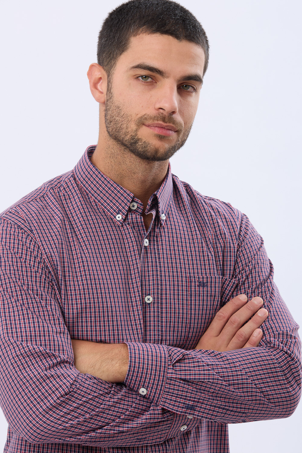 CAMISA SPORT A CUADROS Rojo