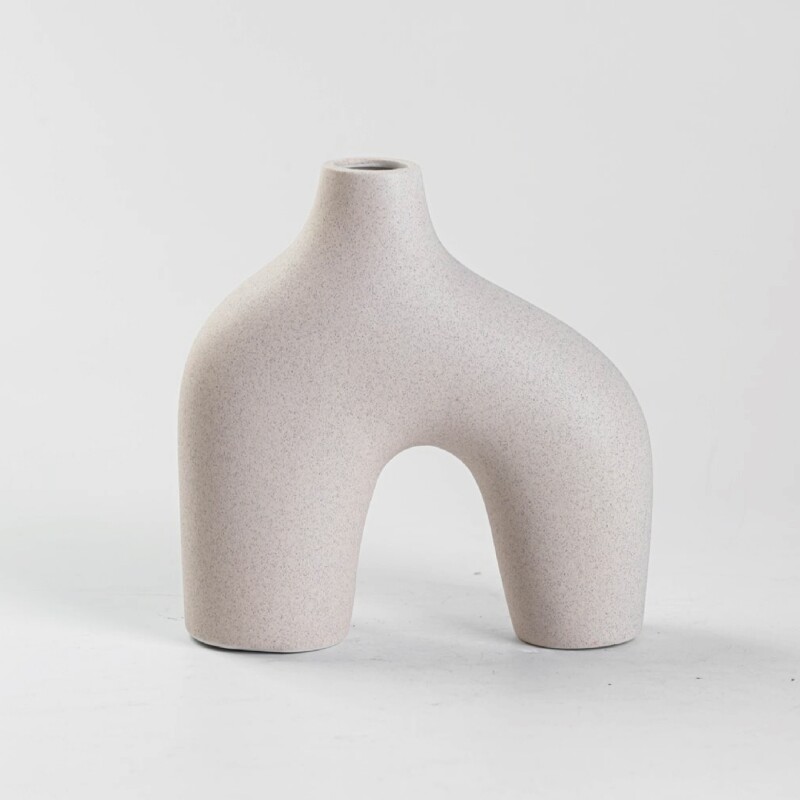 FLORERO CERAMICA 18x8x18CM ARCO BLANCO FLORERO CERAMICA 18x8x18CM ARCO BLANCO