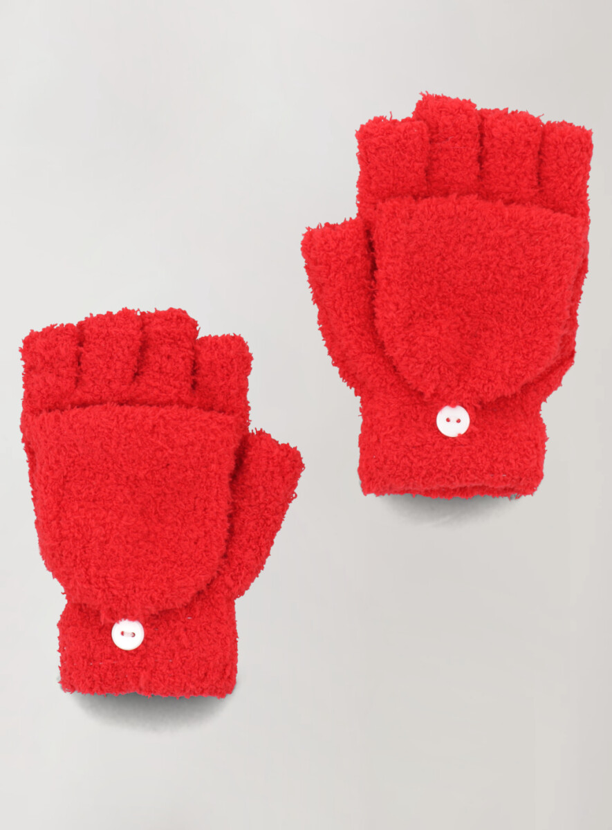 Guantes cozy sin dedos - Rojo 