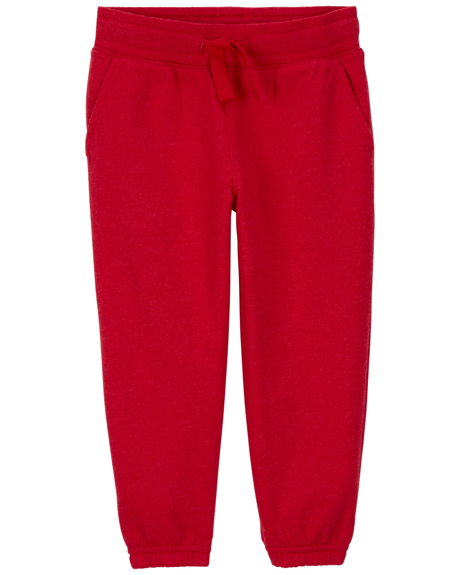 Pantalón deportivo de algodón, con logo, rojo Sin color