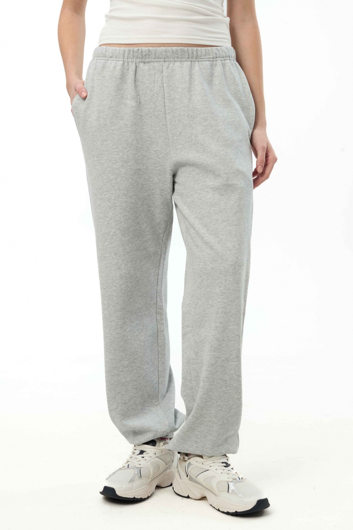 Pantalón Mecha Gris Melange