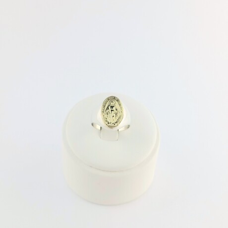 Anillo de plata 925 con detalles de double en oro 18 Ktes, modelo chevalier, Milagrosa medidas diámetro interno 17 MM Y 18 MM. Anillo de plata 925 con detalles de double en oro 18 Ktes, modelo chevalier, Milagrosa medidas diámetro interno 17 MM Y 18 MM.