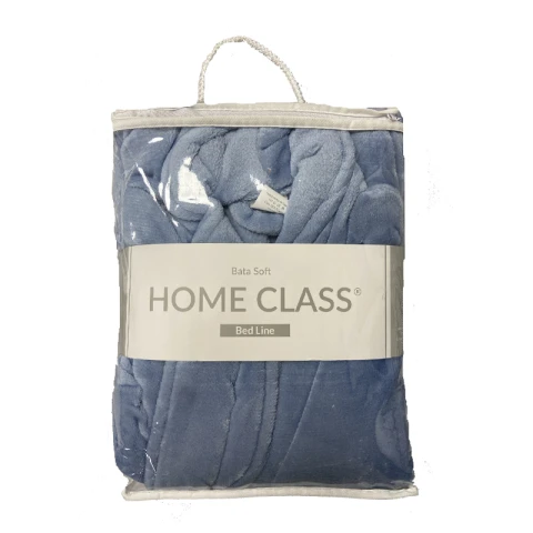 Bata de Cama Microfibra Home Class Talle P al XG AZUL PIEDRA