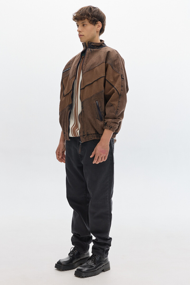 Campera Olímpica Denim Washed Brown