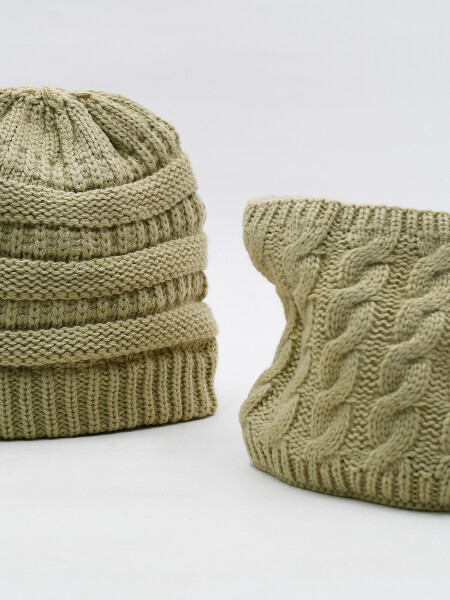 SET GORRO + CUELLO BABY BEIGE