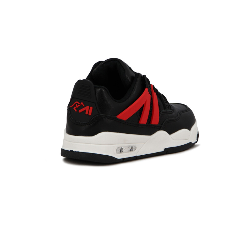 Austral Casual Niños C/cordones-baby Negro-rojo